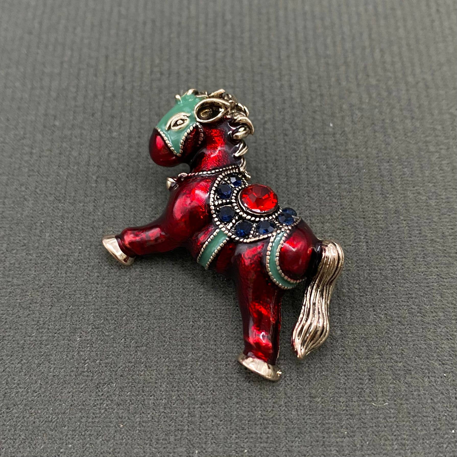 Red Horse Brooch