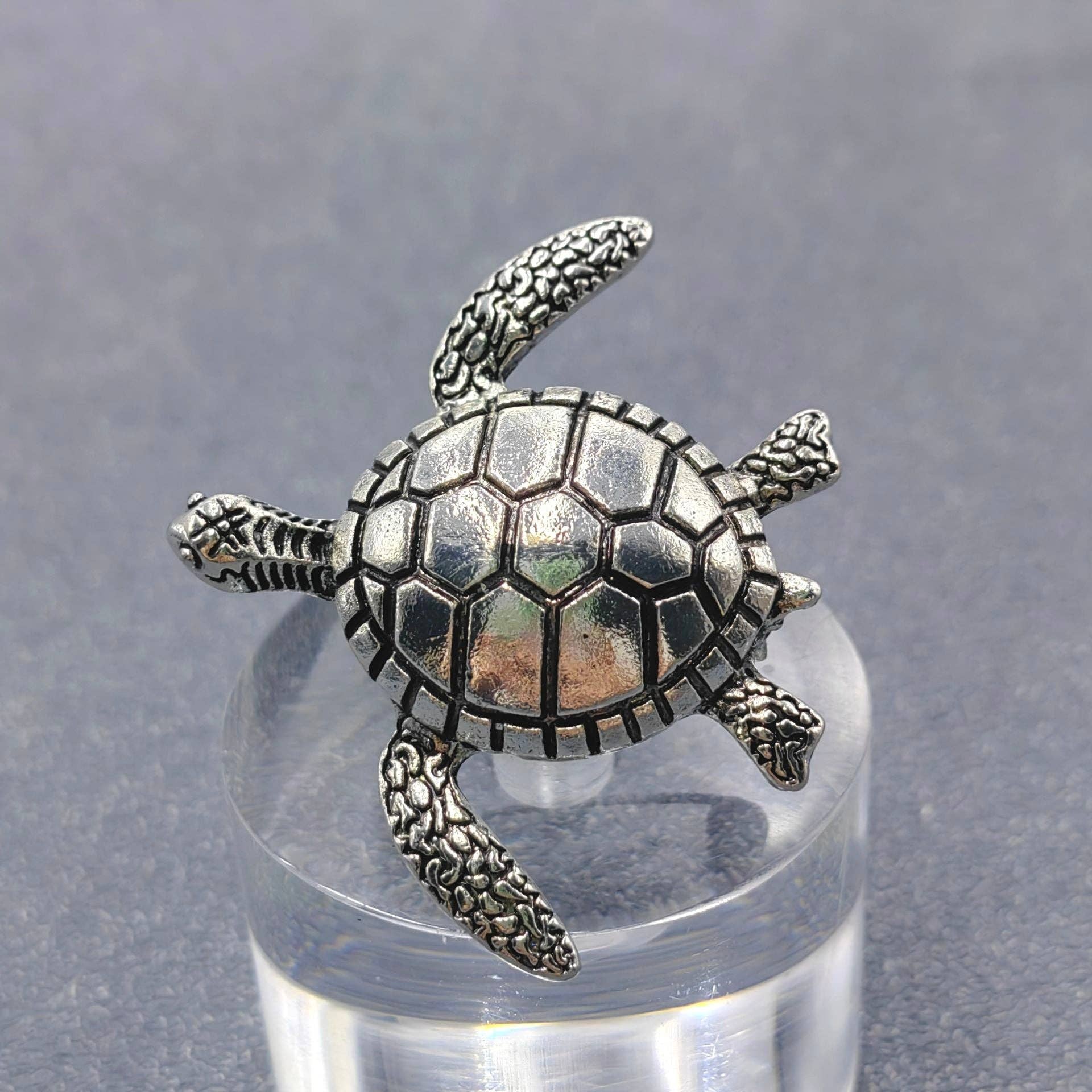 Turtle Brooch: Silver