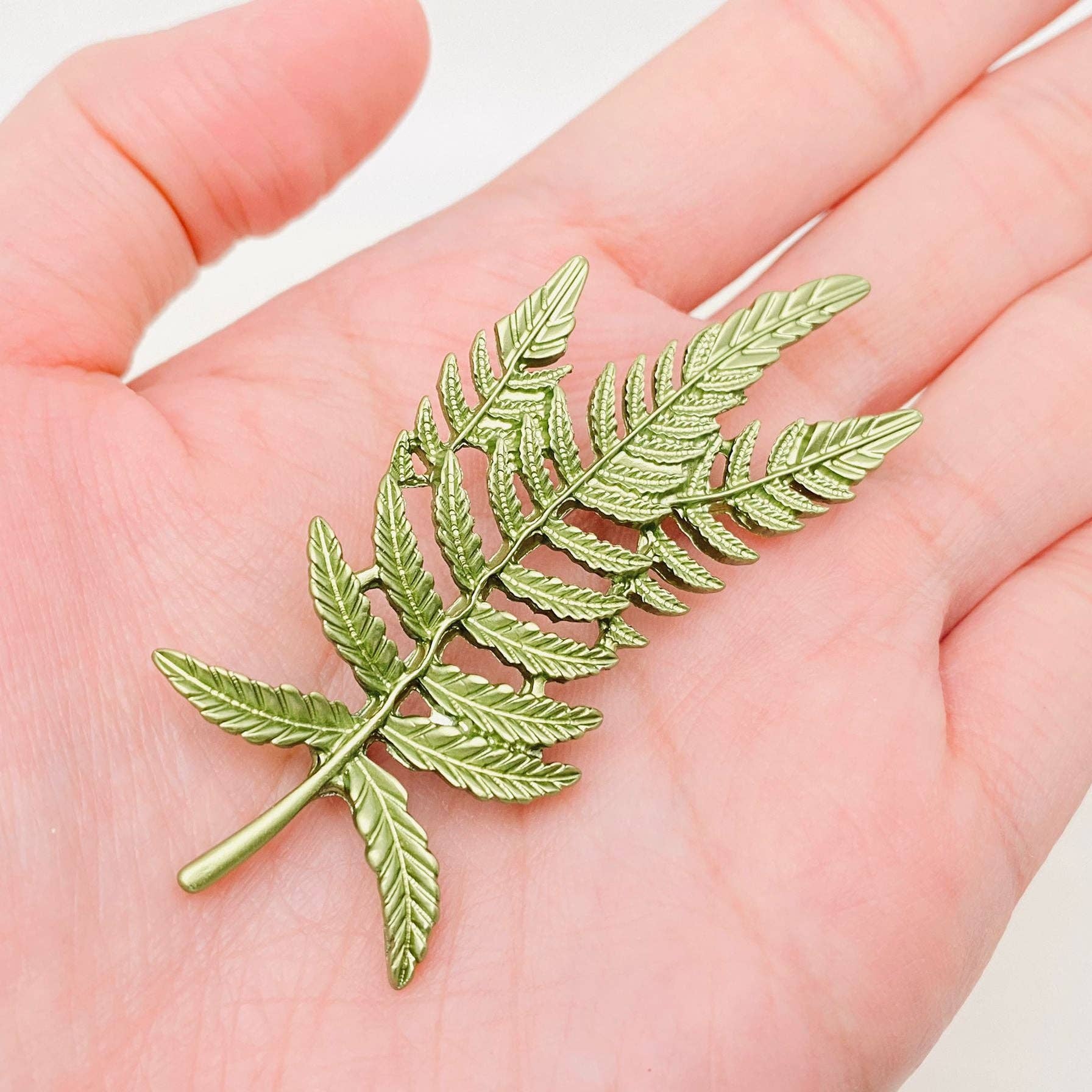 Fern Leaf Shape Plant Brooch