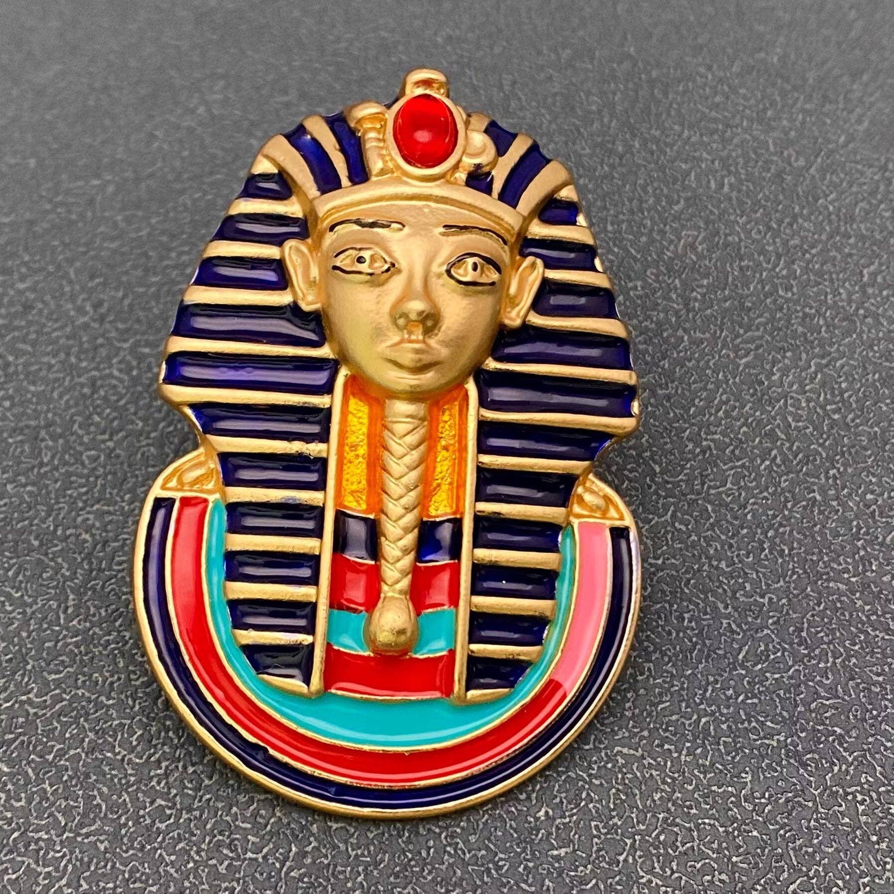 Ancient Egyptian Enamel Sphinx Brooch
