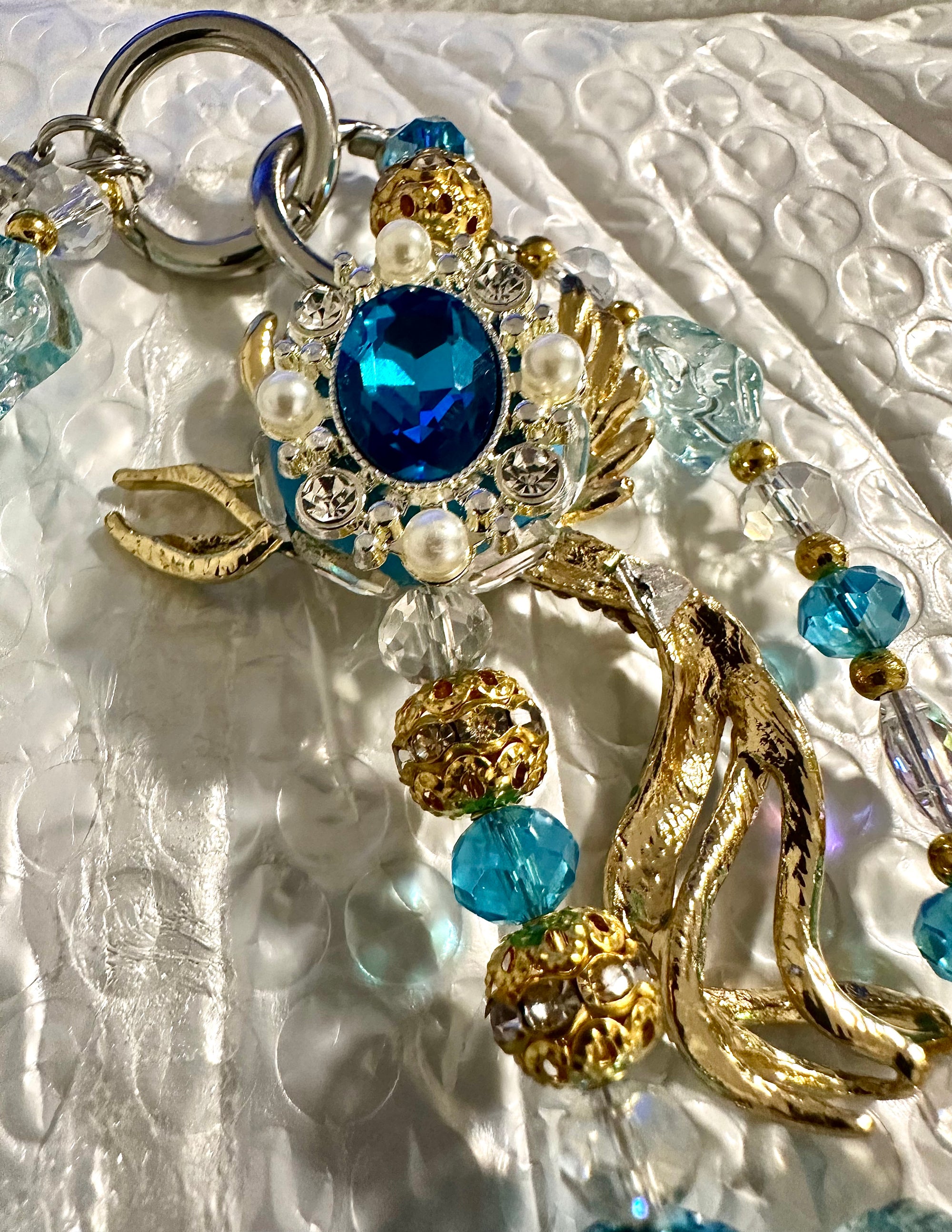 Blue Phoenix Brooch Luxury Bag Chain