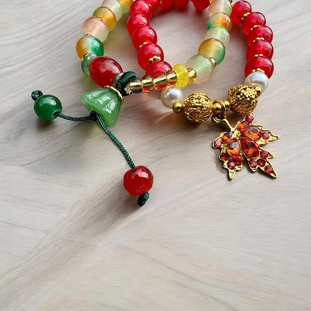 Maple Leaf Charm Bracelet Set