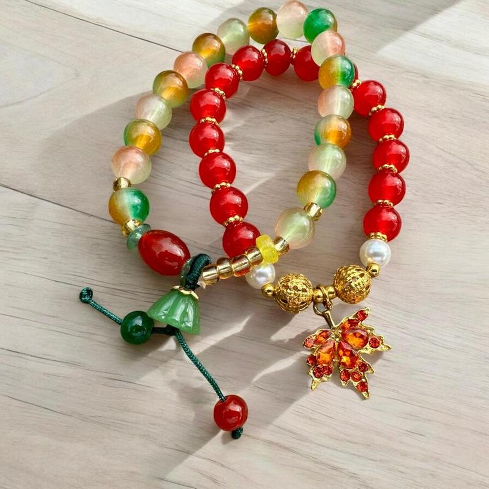 Maple Leaf Charm Bracelet Set