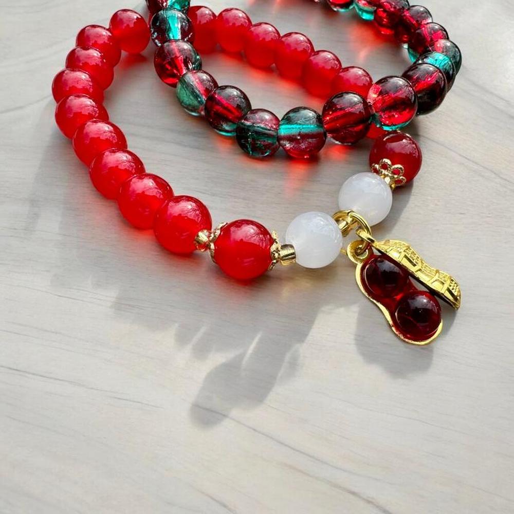 Peanut Charm 2-Piece Bracelet Set