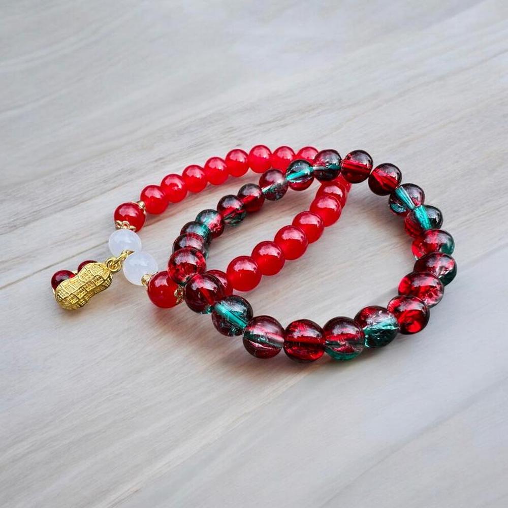 Peanut Charm 2-Piece Bracelet Set