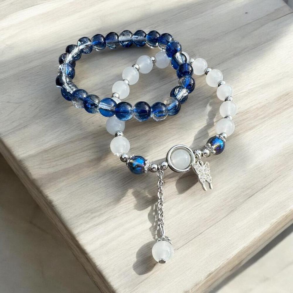 Wings of Grace – 2-Piece Beaded Bracelet Set