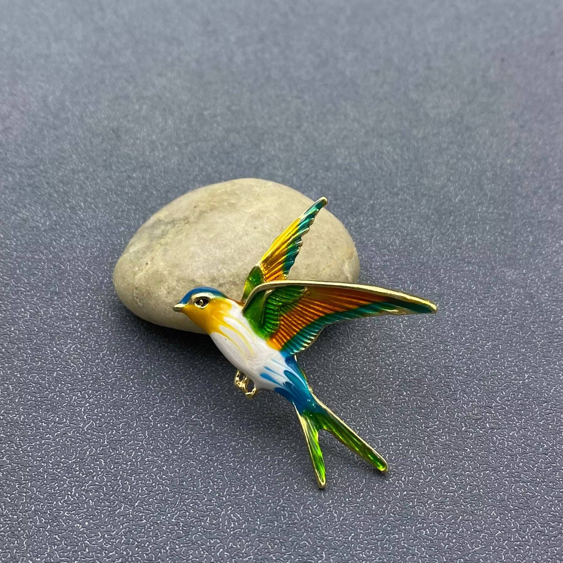 Enamel Swallow Brooch: B