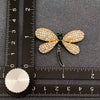 Rhinestone Dragonfly Brooch Clothes Pin: Red