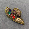 Vintage Rhinestone Hat Brooch