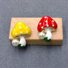 Simple Cute Mushroom Brooch: Red