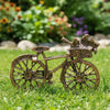 Flower Basket Rhinestone Bicycle Brooch