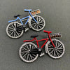 Rhinestone Bicycle Brooch: Red