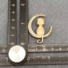 Cat On The Moon Rhinestone Brooch