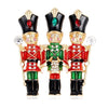 Multicolor Three Soldiers Rhinestone Brooch