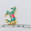 Enamel Unicorn Horse Brooch