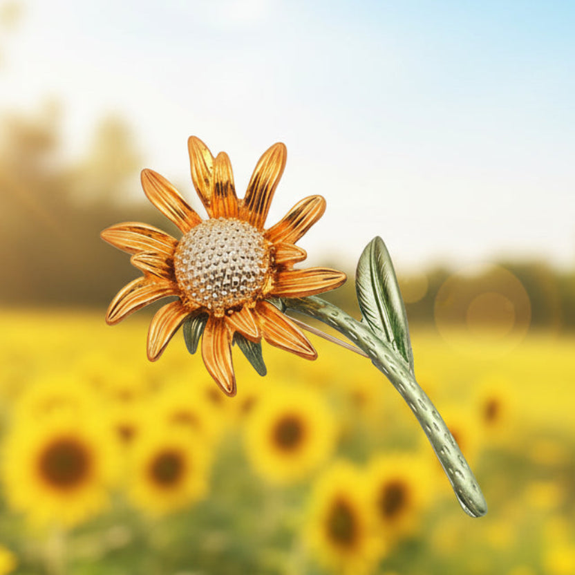 Sunflower Brooch