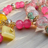 2-Piece Pink Glass Beaded Bracelet Set