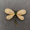 Rhinestone Dragonfly Brooch Clothes Pin: Red