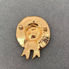 Enamel Flower Pearl Hat Brooch: Gold