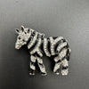 Zebra Rhinestone Brooch