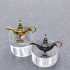 Vintage Aladdin Lamp Brooch: Blue