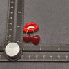 Mouth Biting Cherry Enamel Brooch