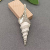 Inlaid Rhinestone Enamel Conch Brooch: Blue