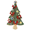Golden Christmas Tree Brooch
