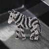 Zebra Rhinestone Brooch