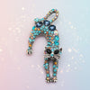 Rhinestone Creative Lazy Cat Brooch
