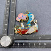 Enamel Swan Boat Brooch