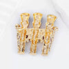Multicolor Three Soldiers Rhinestone Brooch