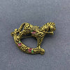 Aged Brass Rocking Horse Brooch