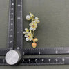 White Plum Blossom Flower Brooch