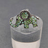 Rhinestone Little Elephant Brooch: Blue