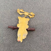 Cat Climbing Branch Resin Brooch
