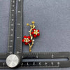 Red Plum Blossom Flower Brooch
