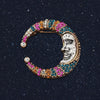 Theatrical Fantasy-Inspired Moon Brooch
