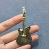 Rhinestone Enamel Rock and Roll Guitar Brooch