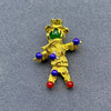 Colorful Golden Scarecrow Brooch