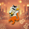 Musical Playing Cat Acrylic Brooch