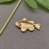 Rhinestone Enamel Fish Brooch