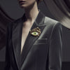 Schiaparelli-Inspired Baroque Eye Brooch