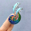 The Dolphin Jumping Out of The Sea Brooch