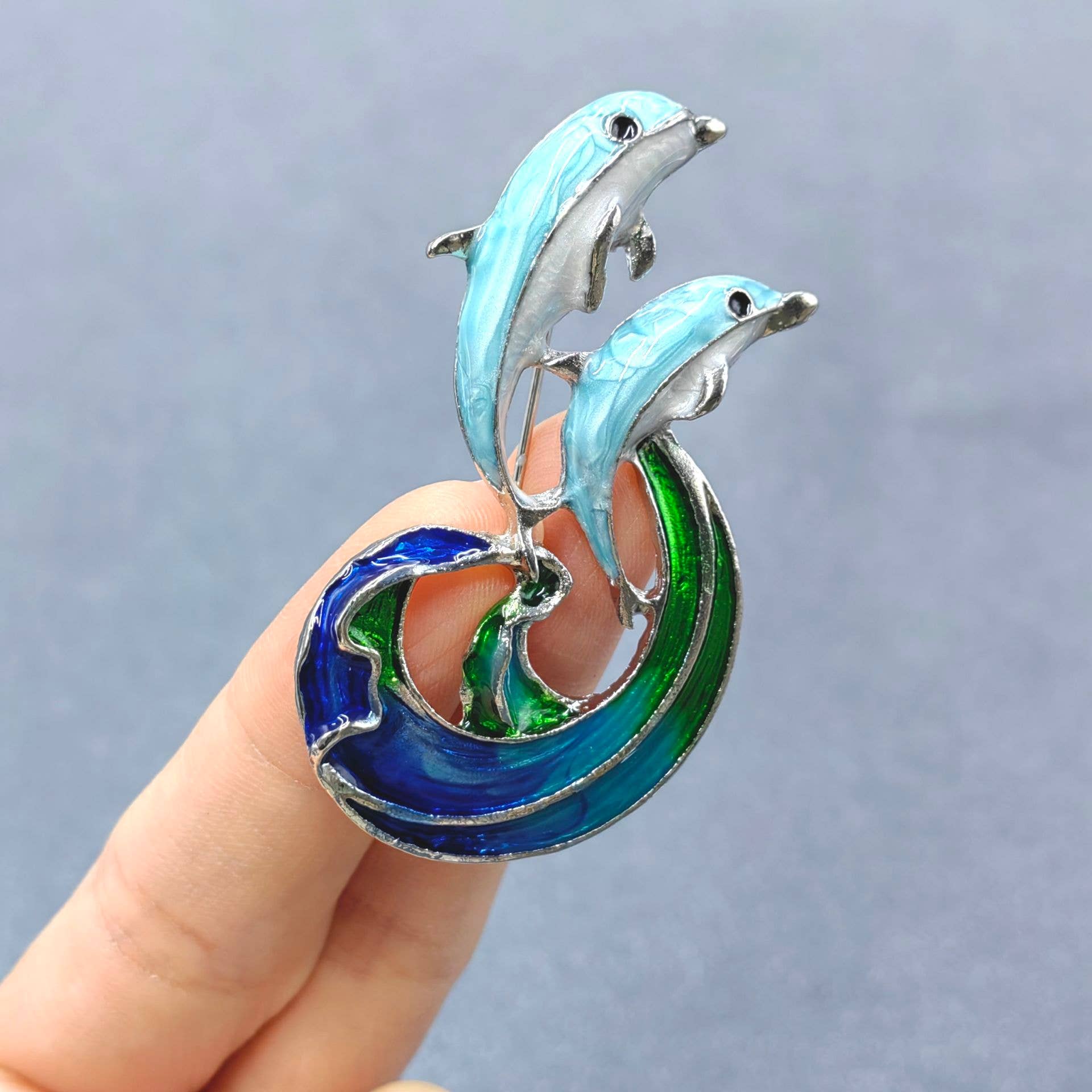 The Dolphin Jumping Out of The Sea Brooch