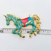 Enamel Unicorn Horse Brooch