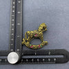 Aged Brass Rocking Horse Brooch