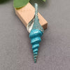 Inlaid Rhinestone Enamel Conch Brooch: White