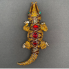Stately Rhinestone Alligator Brooch