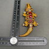 Stately Rhinestone Alligator Brooch